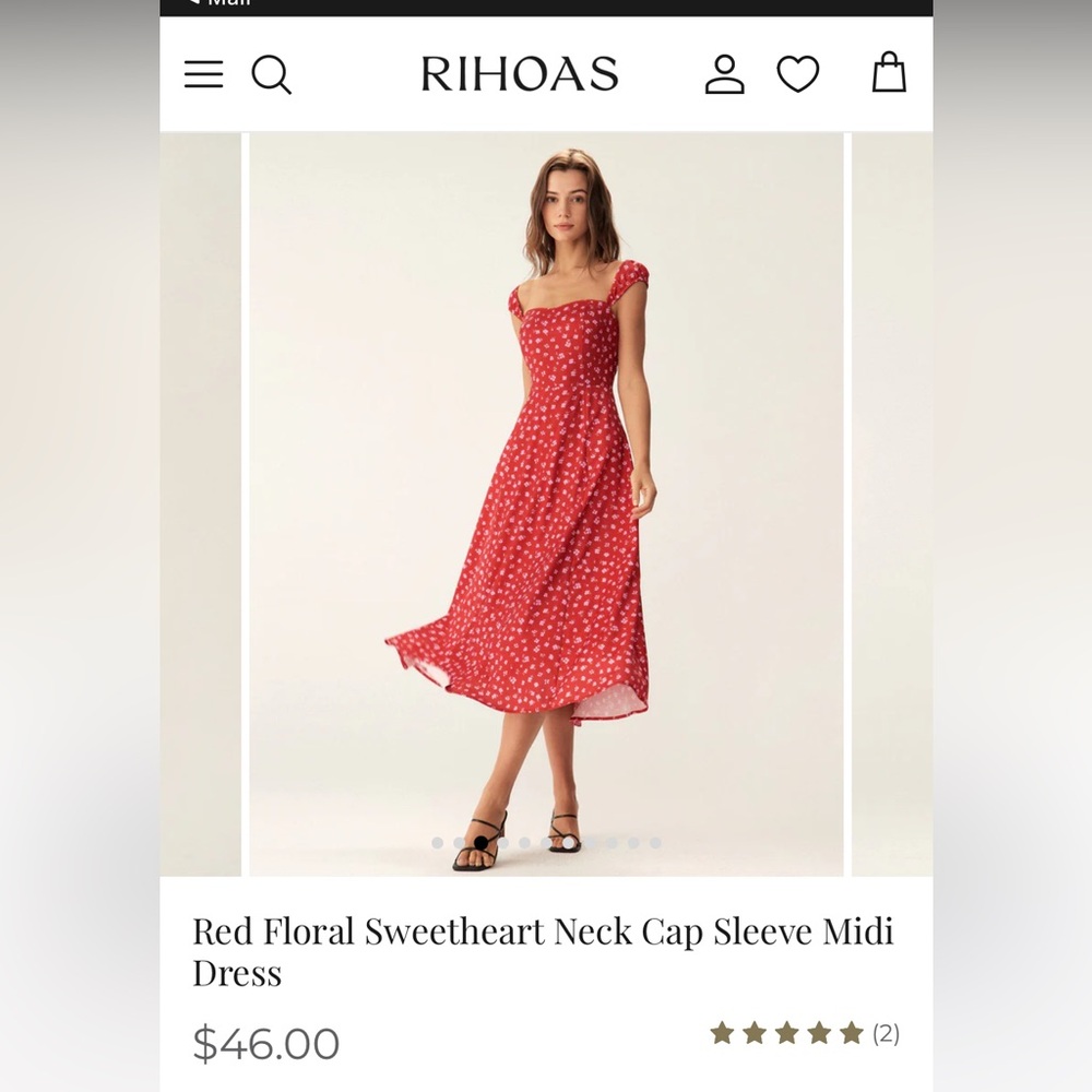 RIHOAS Red Floral Pattern Dress